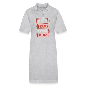 Le cinéaste indépendant, scénariste de - Robe polo bio PAIGER Stanley/Stella Femme - gris chiné - Devant