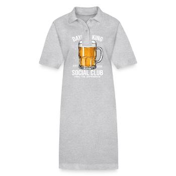 Daydrinking Social Club Bier 2026 - Stanley/Stella Frauen Bio-Polokleid PAIGER - Grau meliert - Vorne