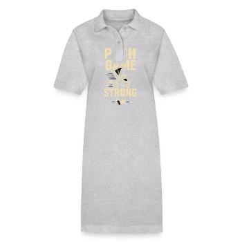 Crèche Papa Paternité Fierté - Robe polo bio PAIGER Stanley/Stella Femme - gris chiné - Devant