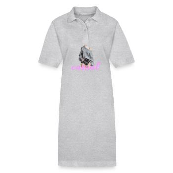 Lässiger Look mit Stil und Selbstbewusstsein - Stanley/Stella Frauen Bio-Polokleid PAIGER - Grau meliert - Vorne