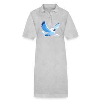 Mouettes Mouette - Robe polo bio PAIGER Stanley/Stella Femme - gris chiné - Devant