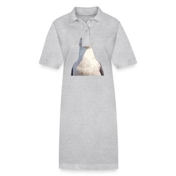 Mouettes Mouette - Robe polo bio PAIGER Stanley/Stella Femme - gris chiné - Devant
