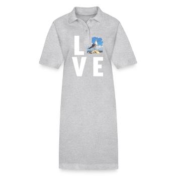 Mouettes Mouette - Robe polo bio PAIGER Stanley/Stella Femme - gris chiné - Devant