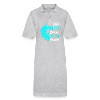 Trouble anxieux Trouble anxieux - Robe polo bio PAIGER Stanley/Stella Femme - gris chiné - Devant