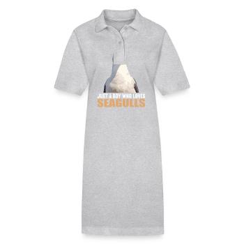Mouettes Mouette - Robe polo bio PAIGER Stanley/Stella Femme - gris chiné - Devant