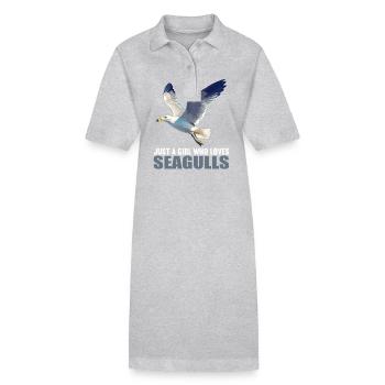 Mouettes Mouette - Robe polo bio PAIGER Stanley/Stella Femme - gris chiné - Devant