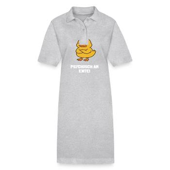 Ente lustig - Psychisch am Ente! - Stanley/Stella Frauen Bio-Polokleid PAIGER - Grau meliert - Vorne