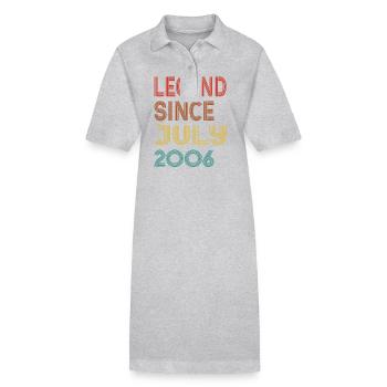 Vintage Legend Depuis juil 2006 19ème anniversaire - Robe polo bio PAIGER Stanley/Stella Femme - gris chiné - Devant