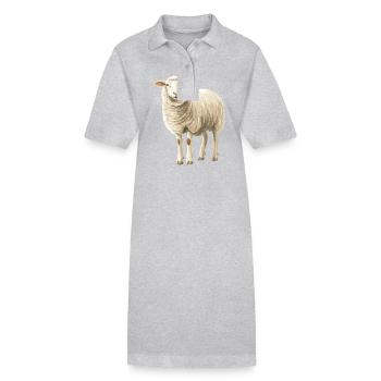 Mouton Mouton - Robe polo bio PAIGER Stanley/Stella Femme - gris chiné - Devant