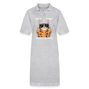 Sympa Essayez Schrödinger maintenant vous entrez dans la boîte - Robe polo bio PAIGER Stanley/Stella Femme - gris chiné - Devant