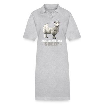 Mouton Mouton - Robe polo bio PAIGER Stanley/Stella Femme - gris chiné - Devant