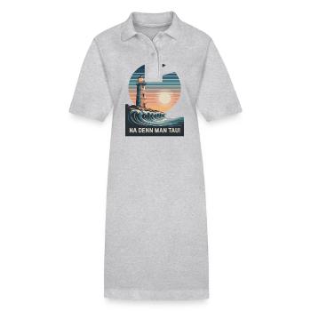 Na Denn Man Tau - Leuchtturm Und Welle Im - Stanley/Stella Frauen Bio-Polokleid PAIGER - Grau meliert - Vorne