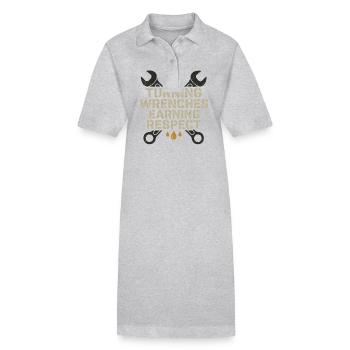 Mécanique diesel Mécanique fière - Robe polo bio PAIGER Stanley/Stella Femme - gris chiné - Devant