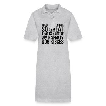 there is not trouble so great that cannot be - Stanley/Stella PAIGER Organic Women’s Polo Dress - heather grey - Front
