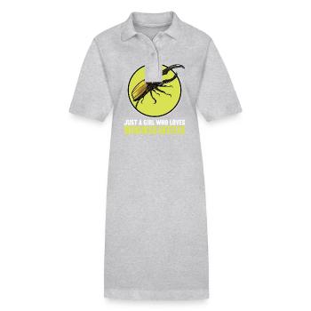 Hercule coléoptère - Robe polo bio PAIGER Stanley/Stella Femme - gris chiné - Devant