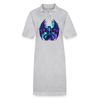 Blue Dragon - Stanley/Stella Frauen Bio-Polokleid PAIGER - Grau meliert - Vorne