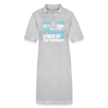 Pharmacy Tech Technician - Stanley/Stella PAIGER Organic Women’s Polo Dress - heather grey - Front