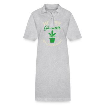 Jardinier amateur passionné par les plantes - Robe polo bio PAIGER Stanley/Stella Femme - gris chiné - Devant