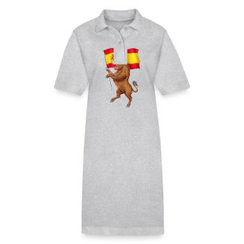Spanischer Stier - Stanley/Stella Frauen Bio-Polokleid PAIGER - Grau meliert - Vorne