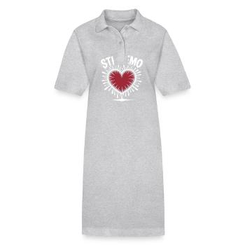 Toujours emo ! Esthétique alternative gothique emo - Robe polo bio PAIGER Stanley/Stella Femme - gris chiné - Devant