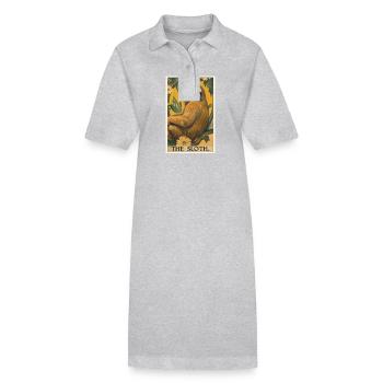 Paresseux Paresseux - Robe polo bio PAIGER Stanley/Stella Femme - gris chiné - Devant