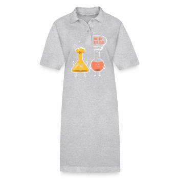 Forschung Chemie Chemiker Labor Sprüche Lehrer Uni - Stanley/Stella Frauen Bio-Polokleid PAIGER - Grau meliert - Vorne