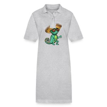 Chameleon Lustig Sombrero - Stanley/Stella Frauen Bio-Polokleid PAIGER - Grau meliert - Vorne