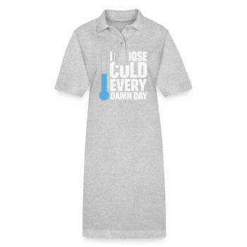 Cold showers Mental hardness Cold exposure - Stanley/Stella PAIGER Organic Women’s Polo Dress - heather grey - Front
