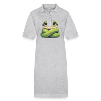 Serpents Serpent - Robe polo bio PAIGER Stanley/Stella Femme - gris chiné - Devant