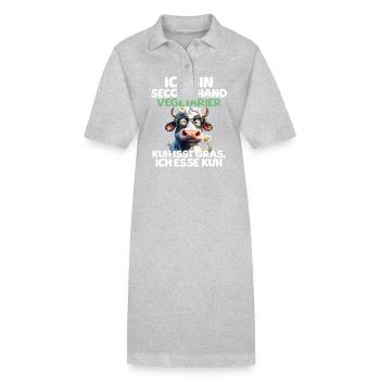Second Hand Vegetarian - Stanley/Stella PAIGER Organic Women’s Polo Dress - heather grey - Front