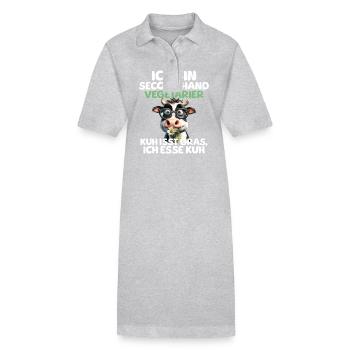Second Hand Vegetarian - Stanley/Stella PAIGER Organic Women’s Polo Dress - heather grey - Front