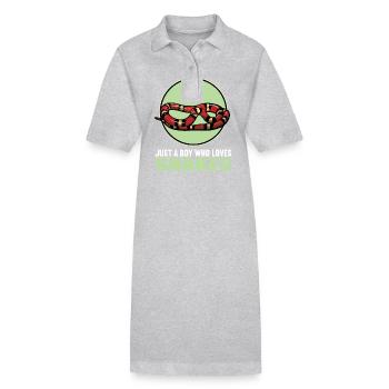 Serpents Serpent - Robe polo bio PAIGER Stanley/Stella Femme - gris chiné - Devant