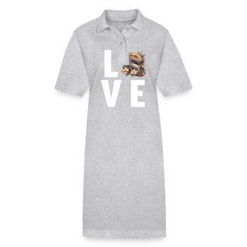 Serpents Serpent - Robe polo bio PAIGER Stanley/Stella Femme - gris chiné - Devant
