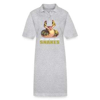 Serpents Serpent - Robe polo bio PAIGER Stanley/Stella Femme - gris chiné - Devant