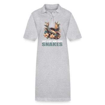 Serpents Serpent - Robe polo bio PAIGER Stanley/Stella Femme - gris chiné - Devant