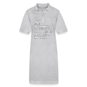 Si quelqu’un a une vis desserrée en disant - Robe polo bio PAIGER Stanley/Stella Femme - gris chiné - Devant