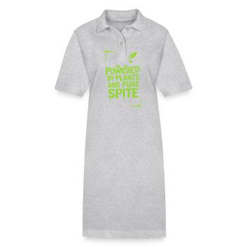 Végétalien Punk Rebelle Végétalien Végétalien Anarchiste Végétalien - Robe polo bio PAIGER Stanley/Stella Femme - gris chiné - Devant