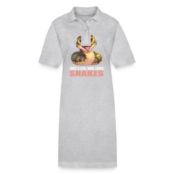 Serpents Serpent - Robe polo bio PAIGER Stanley/Stella Femme - gris chiné - Devant