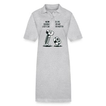 Si quelqu’un a une vis desserrée en disant - Robe polo bio PAIGER Stanley/Stella Femme - gris chiné - Devant