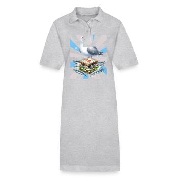Reto Seagull Seagulls Sandwidsch Hareng - Robe polo bio PAIGER Stanley/Stella Femme - gris chiné - Devant