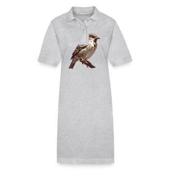 Sparrows Sparrow - Stanley/Stella PAIGER Organic Women’s Polo Dress - heather grey - Front