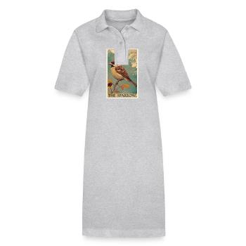 Sparrows Sparrow - Stanley/Stella PAIGER Organic Women’s Polo Dress - heather grey - Front
