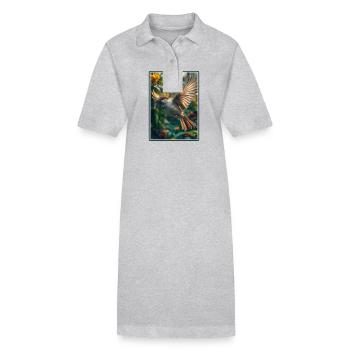 Sparrows Sparrow - Stanley/Stella PAIGER Organic Women’s Polo Dress - heather grey - Front