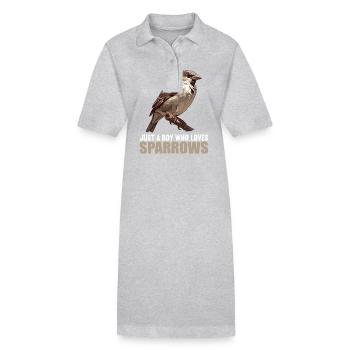 Sparrows Sparrow - Stanley/Stella PAIGER Organic Women’s Polo Dress - heather grey - Front