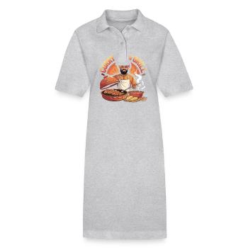 Curry Up et Grill BBQ Inde Cuisson - Robe polo bio PAIGER Stanley/Stella Femme - gris chiné - Devant