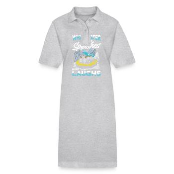 Wildwasser Abenteuer: Wo Spritzer auf Lachen - Stanley/Stella Frauen Bio-Polokleid PAIGER - Grau meliert - Vorne