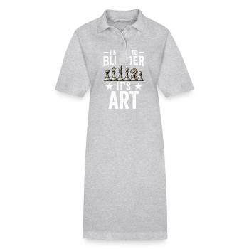 Modern Chess Opening Apparel Blunder Art - Stanley/Stella Frauen Bio-Polokleid PAIGER - Grau meliert - Vorne