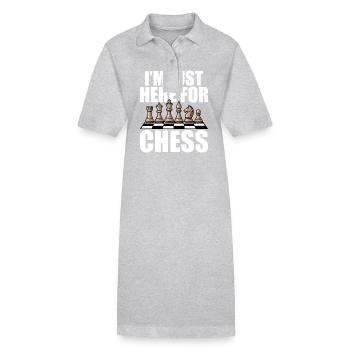 Chess Player Souvenir - I'm Just Here For Chess - Stanley/Stella Frauen Bio-Polokleid PAIGER - Grau meliert - Vorne