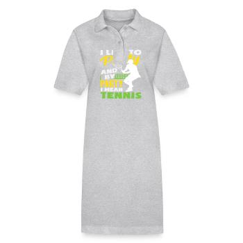 Ich Feier Gerne Und Mit Feiern Meine Ich Tennis - Stanley/Stella Frauen Bio-Polokleid PAIGER - Grau meliert - Vorne