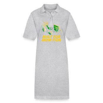 Tondeuse à gazon Tondeuse à gazon Racing Tondeuse à gazon de course - Robe polo bio PAIGER Stanley/Stella Femme - gris chiné - Devant